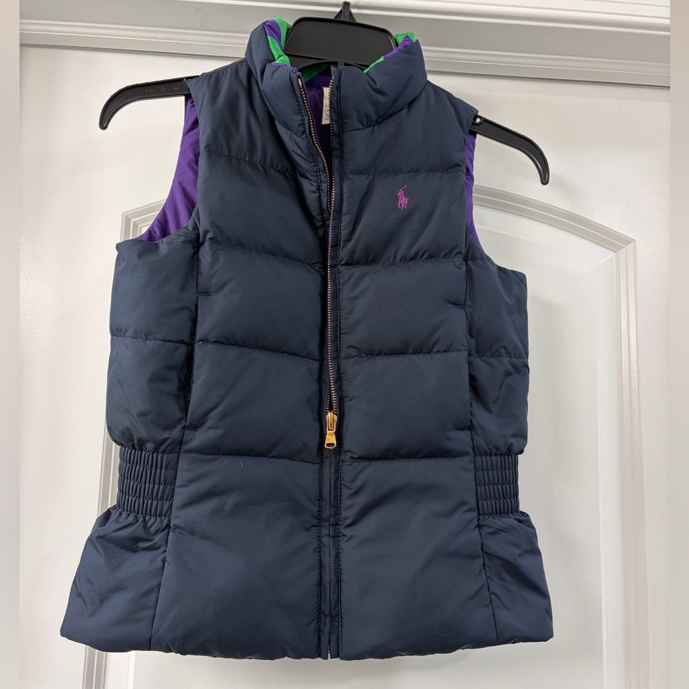 Ralph Lauren Girls Reversible Down Puffer Vest